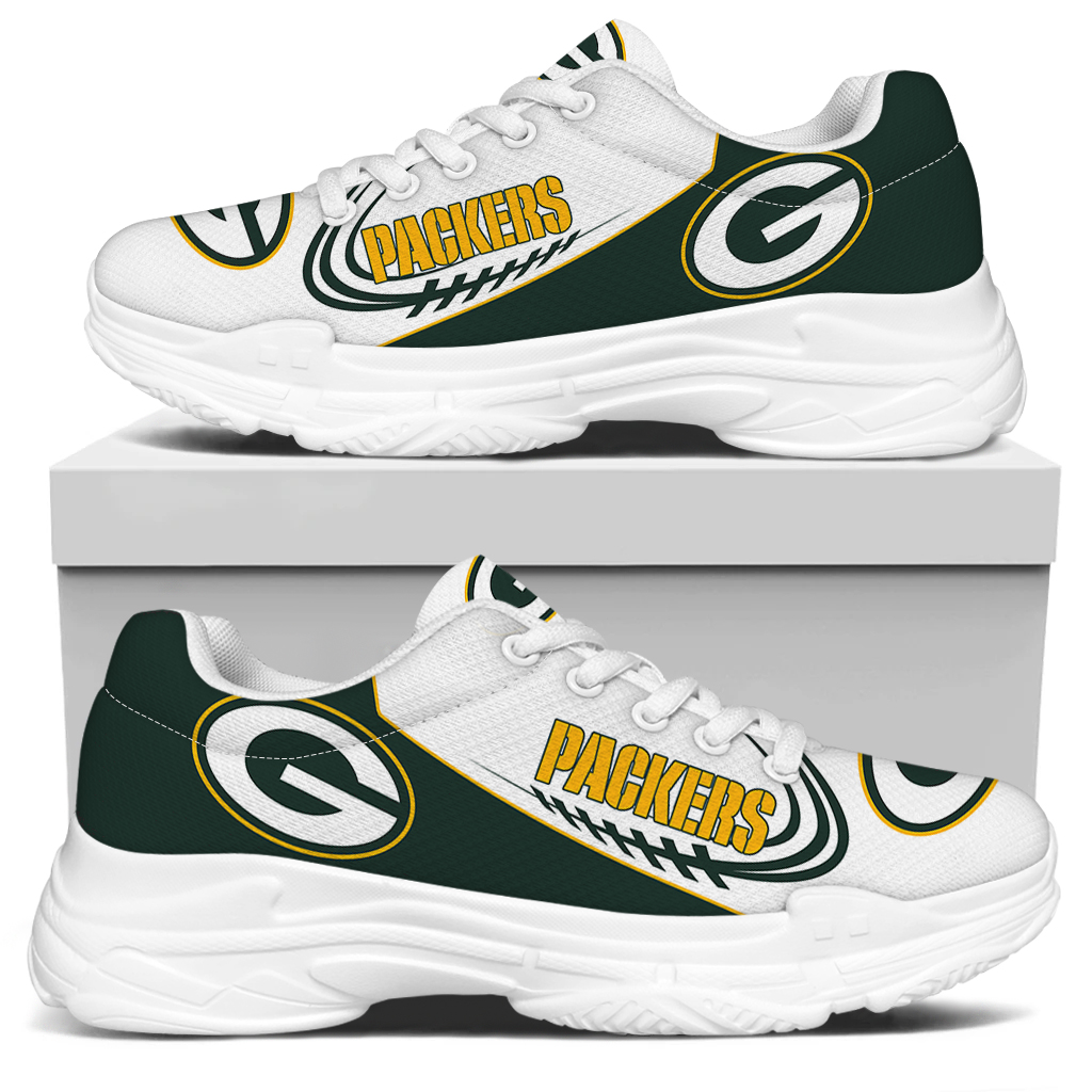 Men's Green Bay Packers Edition Chunky Sneakers With Line 006